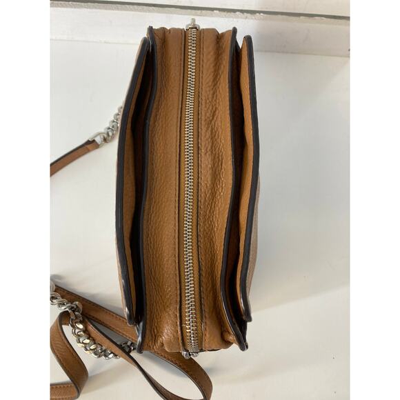 MICHAEL KORS, SMALL BROWN LEATHER CROSSBODY BAG (ASIS) - Picture 8 of 16